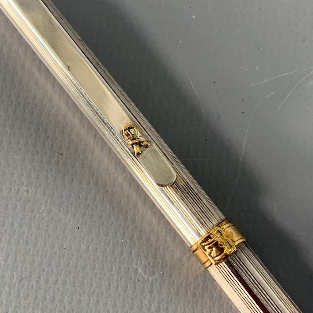 ROBERTA DI CAMERINO Vintage Silver Gold Tone Ball Point Pen - Picture 2 of 6